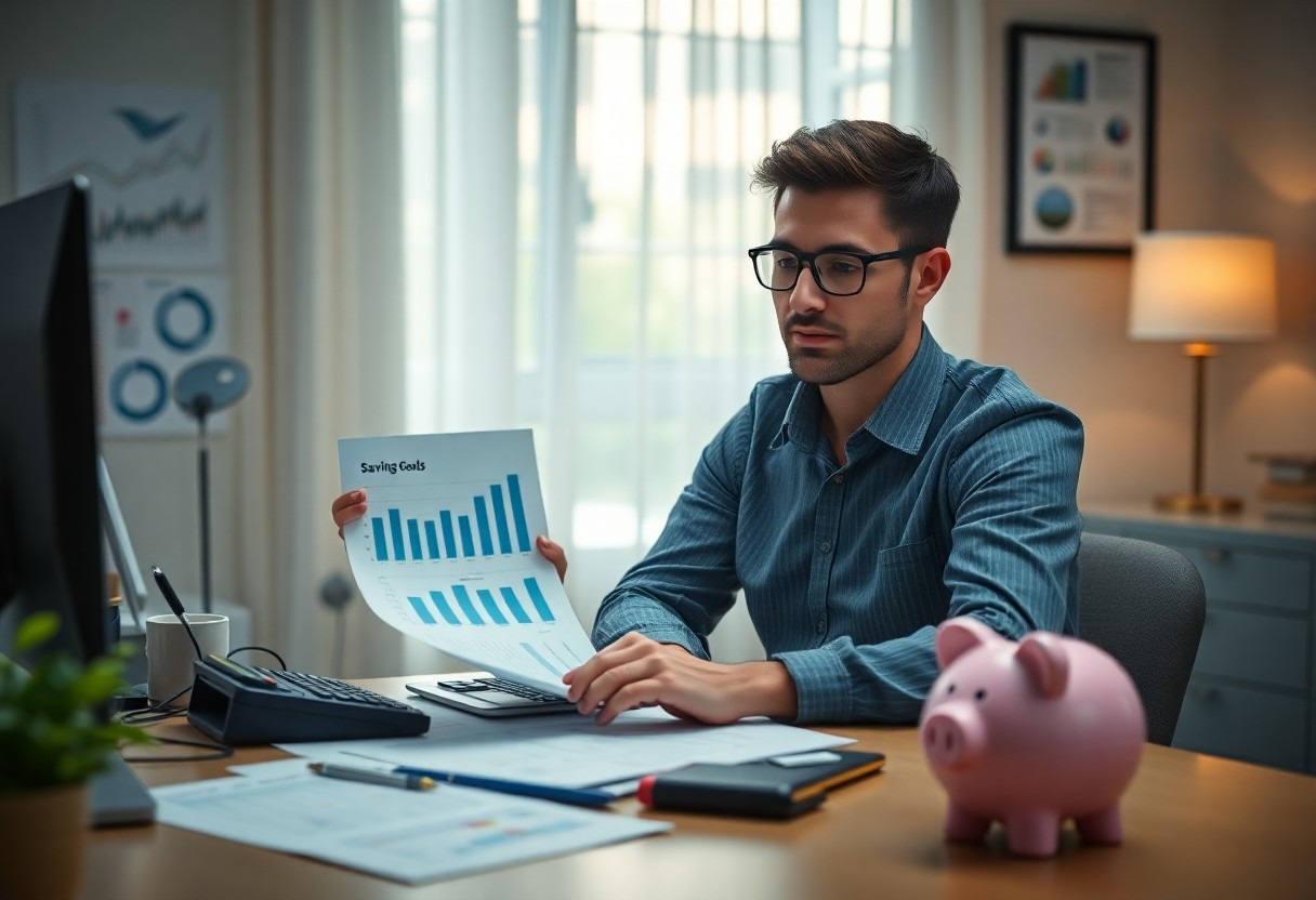 Hombre analizando y pensando en Definir el objetivo de ahorro en su Plan Personal de Retiro (PPR) 