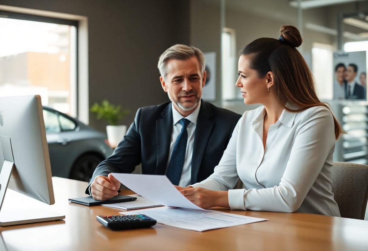 personas revisando documento en una oficina / Cotizar Tu Seguro De Auto Con Chubb