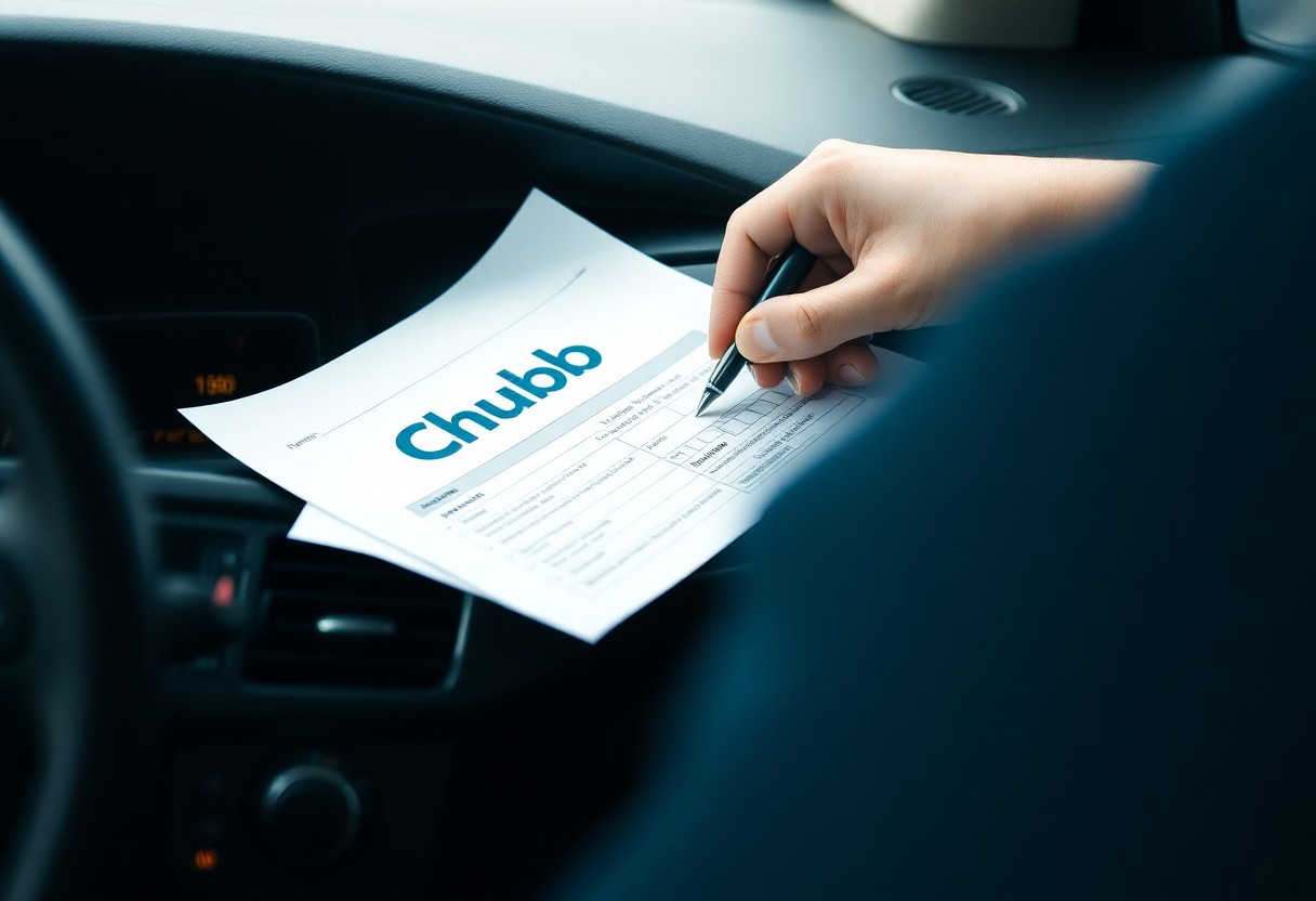 persona llenando formulario de Chubb / solicitar un seguro con Chubb