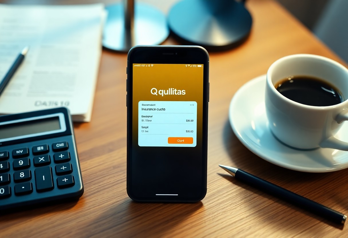 Celular mostrando cotizacion de seguro Qualitas / cotizador de seguros Qualitas