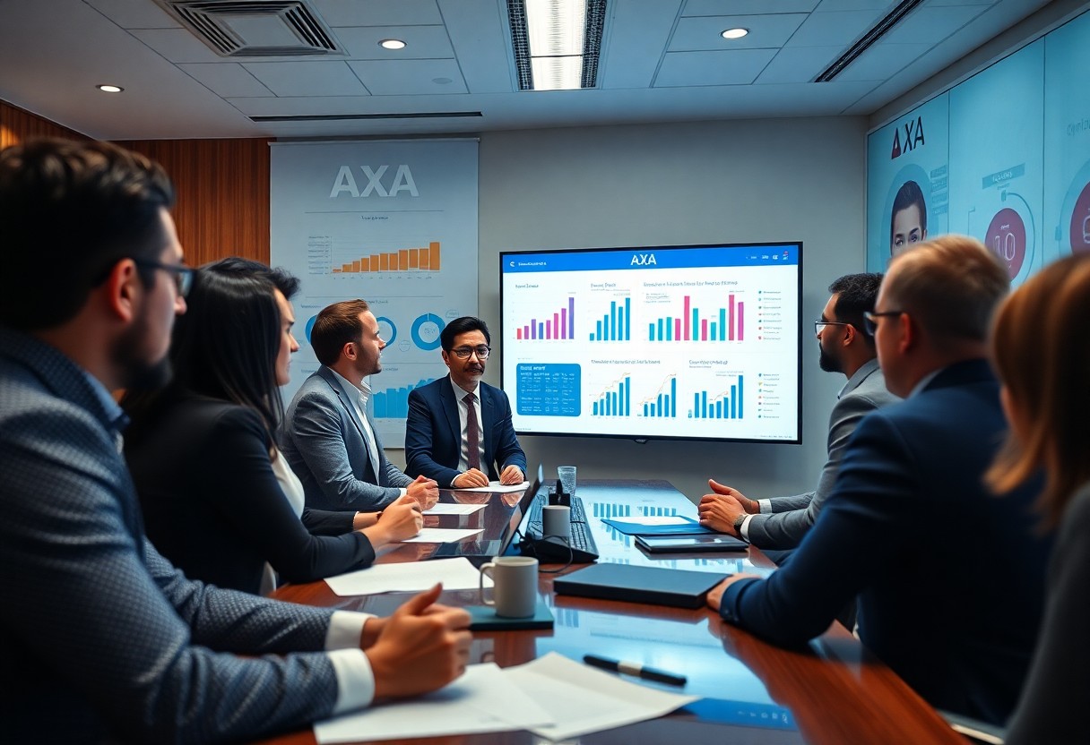 reunion de personas en sala de juntas / AXA agente de seguros
